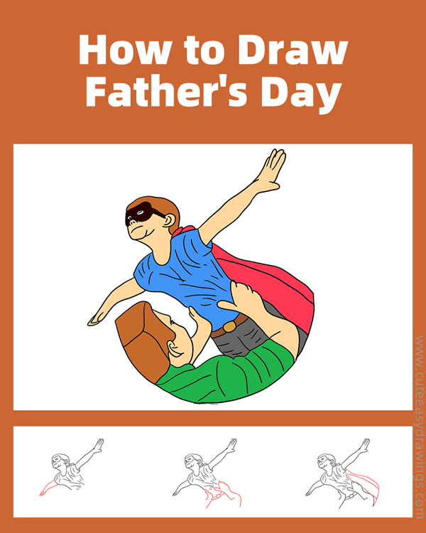 how to draw fathers day - www.cuteeasydrawings.com