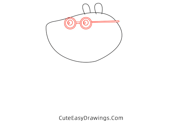 how to draw doctor brown bear from peppa pig - www.cuteeasydrawings.com