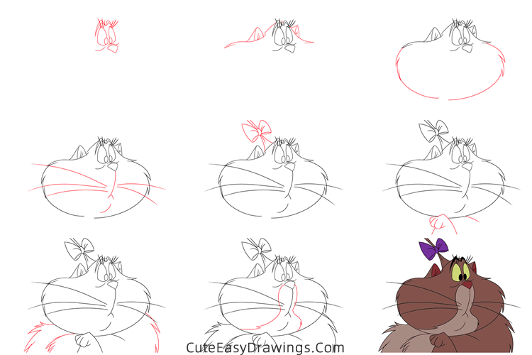 how to draw felicia from the great mouse detective - www.cuteeasydrawings.com