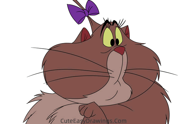how to draw felicia from the great mouse detective - www.cuteeasydrawings.com