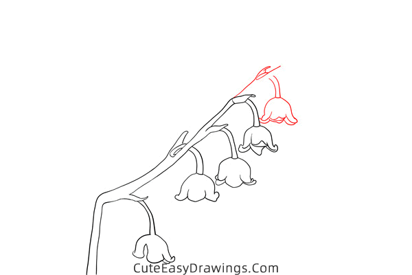how to draw a lily of the valley - www.cuteeasydrawings.com