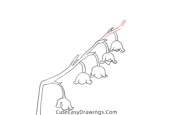 how to draw a lily of the valley - www.cuteeasydrawings.com