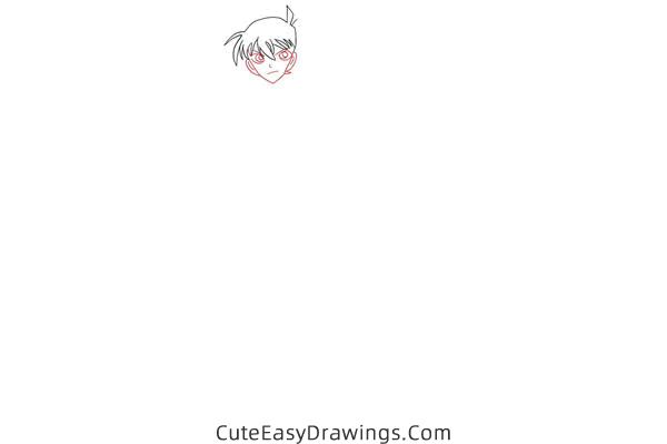 how to draw shinichi kudo from detective conan - www.cuteeasydrawings.com
