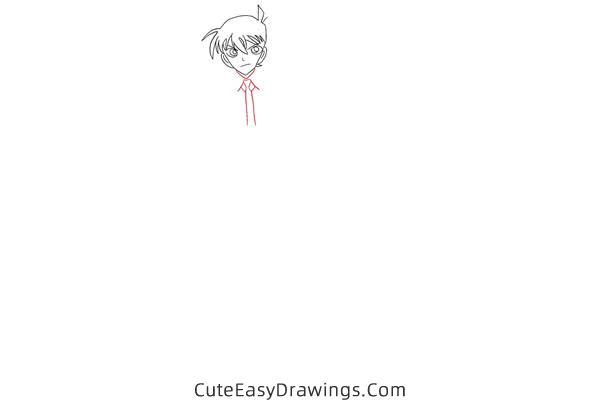 how to draw shinichi kudo from detective conan - www.cuteeasydrawings.com