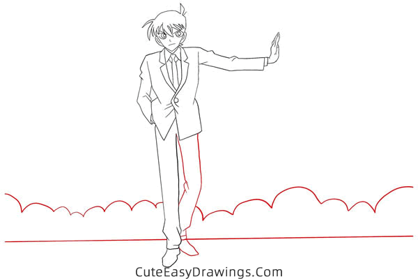 how to draw shinichi kudo from detective conan - www.cuteeasydrawings.com