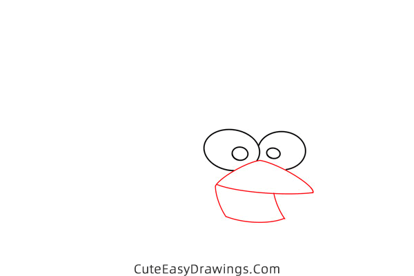 how to draw red from angry birds - www.cuteeasydrawings.com