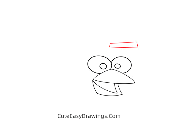 how to draw red from angry birds - www.cuteeasydrawings.com