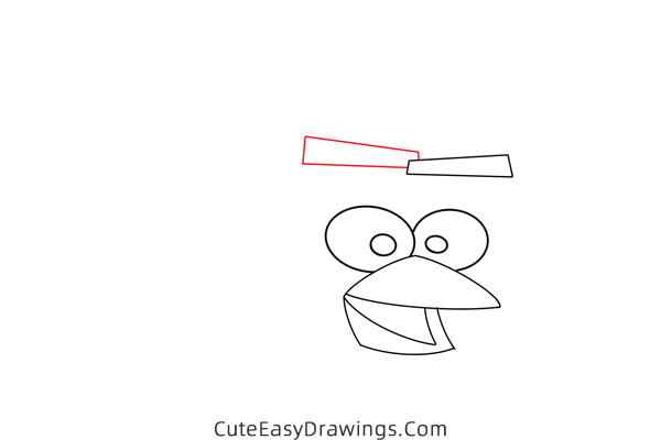how to draw red from angry birds - www.cuteeasydrawings.com