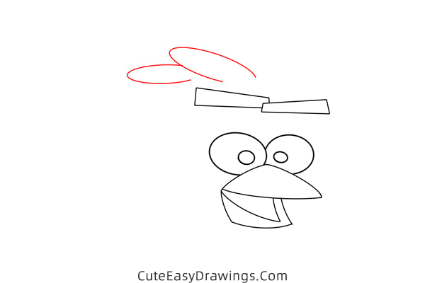 how to draw red from angry birds - www.cuteeasydrawings.com