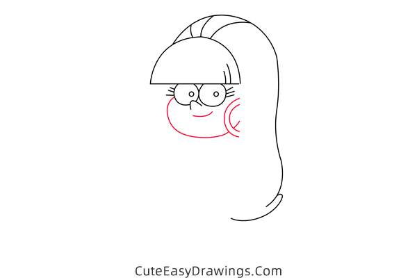 how to draw pacifica northwest from gravity falls - www.cuteeasydrawings.com