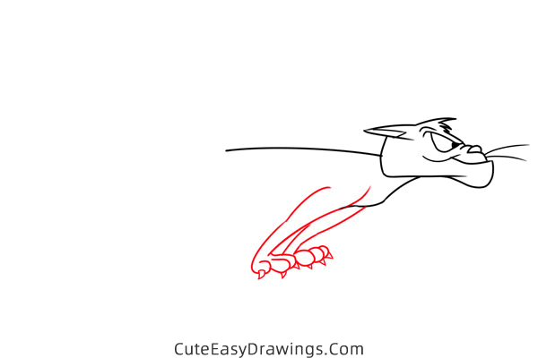 how to draw jaune tom from gay purr ee easy - www.cuteeasydrawings.com