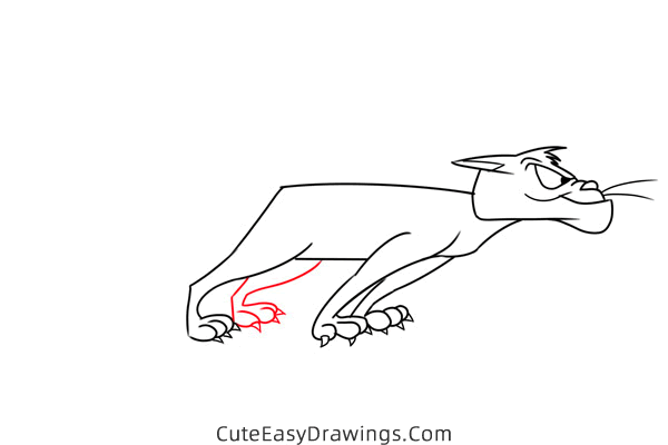 how to draw jaune tom from gay purr ee easy - www.cuteeasydrawings.com
