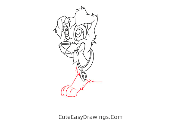 how to draw scamp from lady and the tramp - www.cuteeasydrawings.com