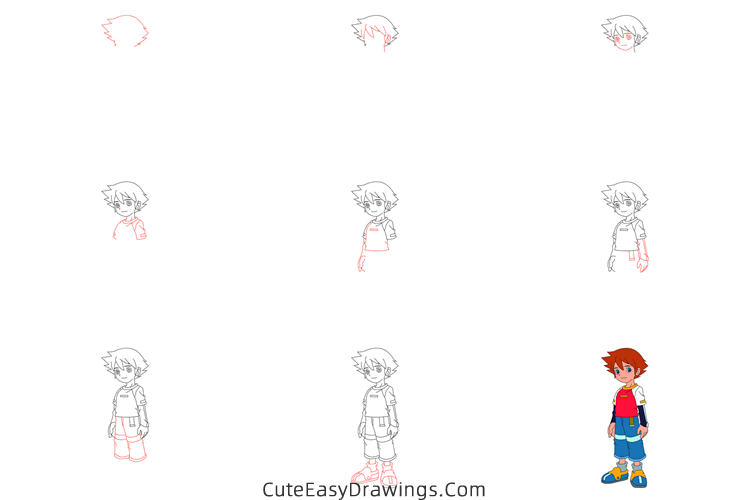 how to draw chris thorndyke from sonic x - www.cuteeasydrawings.com