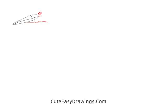 how to draw a realistic heron - www.cuteeasydrawings.com