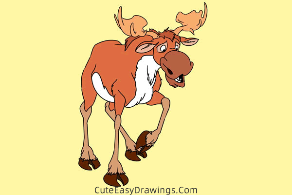 how to draw rutt tuke from brother bear - www.cuteeasydrawings.com
