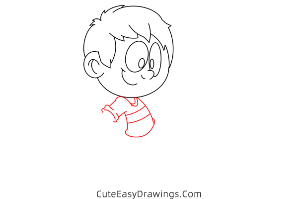 how to draw a boy playing soccer - www.cuteeasydrawings.com