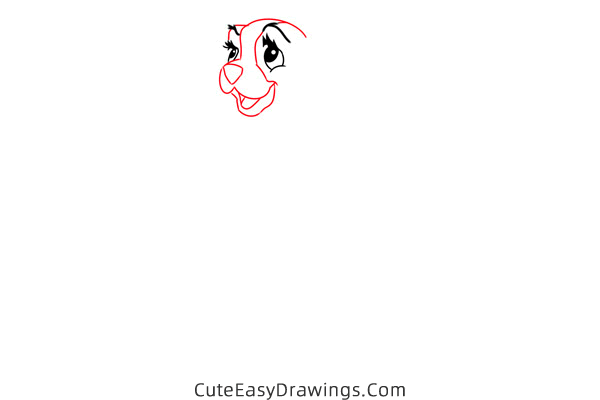how to draw lady from lady and the tramp - www.cuteeasydrawings.com