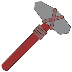 How to Draw a Stone Axe Step by Step