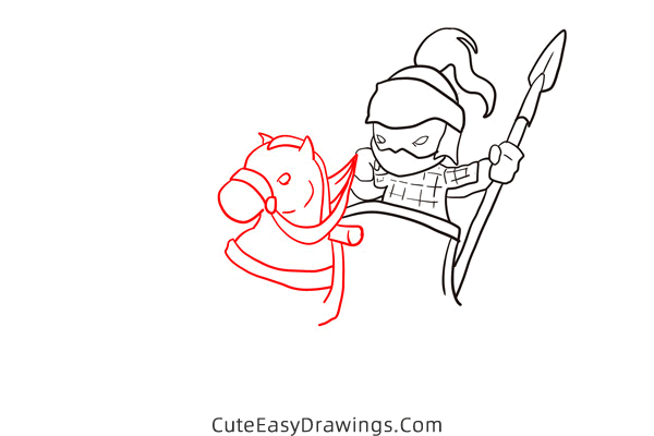 how to draw an ancient chariot - www.cuteeasydrawings.com