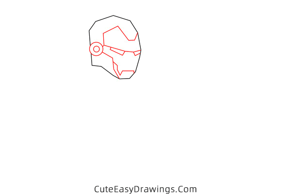 how to draw iron man full body - www.cuteeasydrawings.com