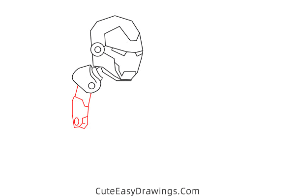 how to draw iron man full body - www.cuteeasydrawings.com
