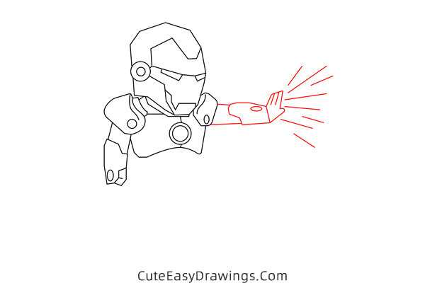 how to draw iron man full body - www.cuteeasydrawings.com