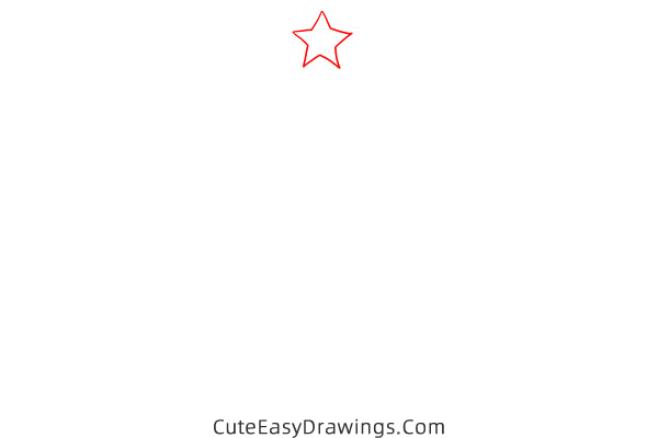 how to draw a christmas star - www.cuteeasydrawings.com