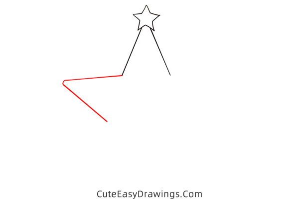 how to draw a christmas star - www.cuteeasydrawings.com