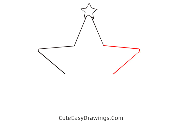 how to draw a christmas star - www.cuteeasydrawings.com