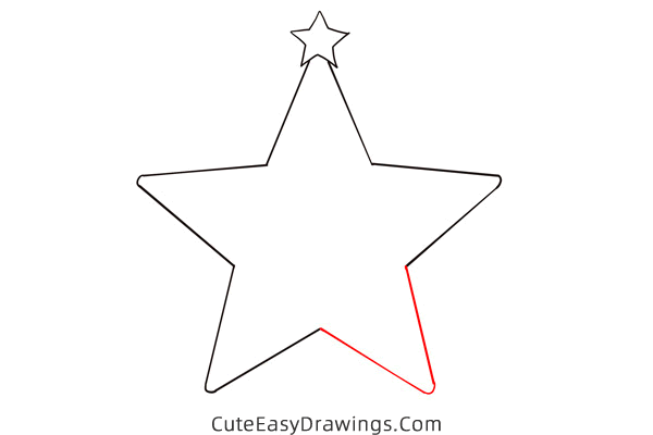 how to draw a christmas star - www.cuteeasydrawings.com