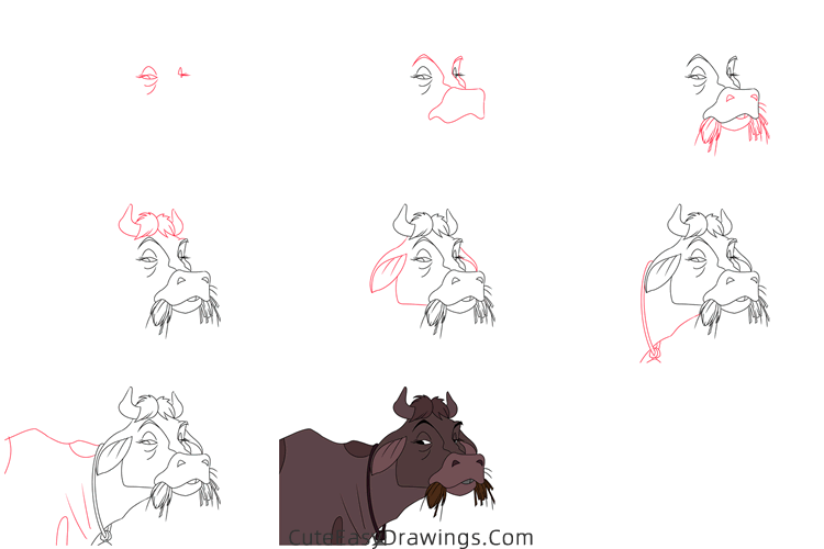 how to draw abigail from the fox and the hound - www.cuteeasydrawings.com
