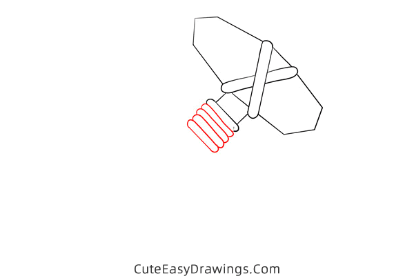 how to draw a stone axe - www.cuteeasydrawings.com