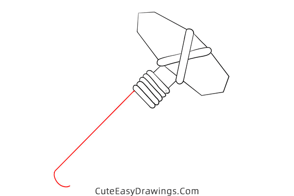 how to draw a stone axe - www.cuteeasydrawings.com