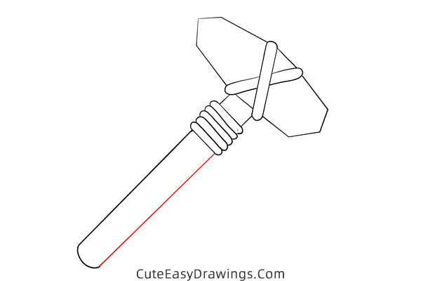 how to draw a stone axe - www.cuteeasydrawings.com