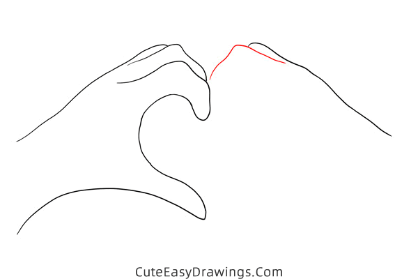 how to draw heart hands - www.cuteeasydrawings.com