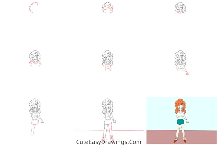 how to draw angela from dragon ball - www.cuteeasydrawings.com