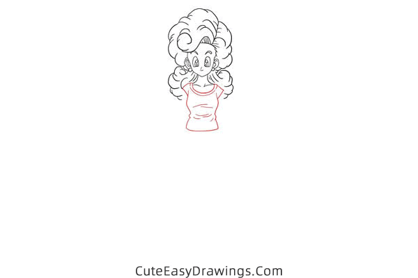 how to draw angela from dragon ball - www.cuteeasydrawings.com
