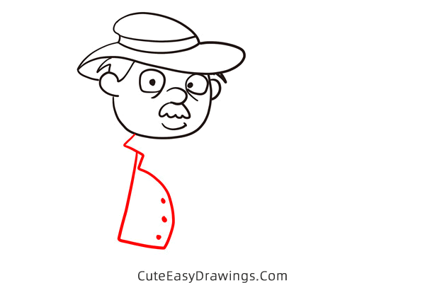 how to draw a detective - www.cuteeasydrawings.com