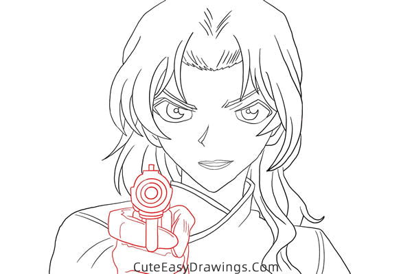 how to draw vermouth from detective conan - www.cuteeasydrawings.com