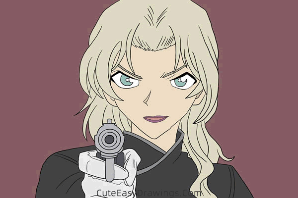 how to draw vermouth from detective conan - www.cuteeasydrawings.com