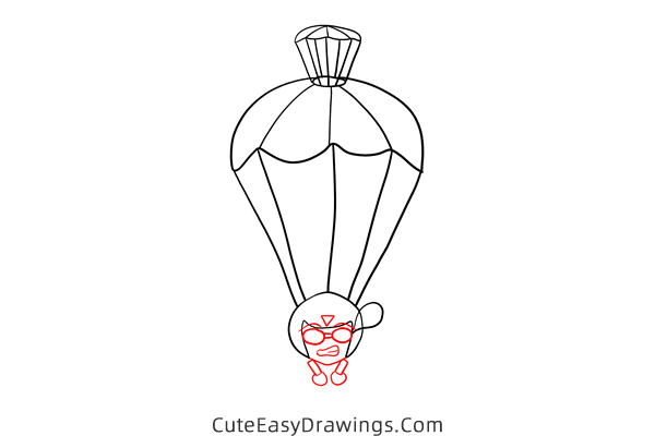 how to draw a paratrooper - www.cuteeasydrawings.com