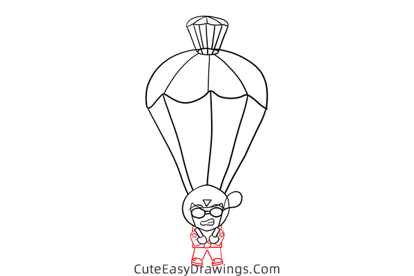 how to draw a paratrooper - www.cuteeasydrawings.com