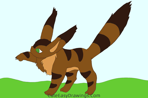 how to draw fox squirrel from castle in the sky - www.cuteeasydrawings.com