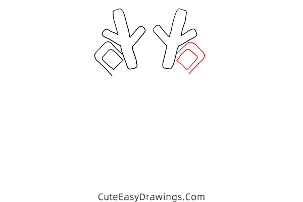 how to draw rudolph face - www.cuteeasydrawings.com