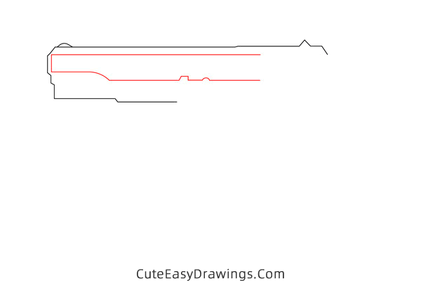 how to draw a gun - www.cuteeasydrawings.com
