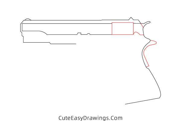 how to draw a gun - www.cuteeasydrawings.com