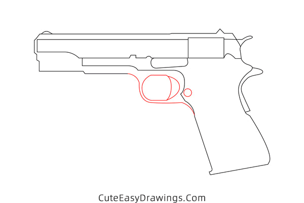 how to draw a gun - www.cuteeasydrawings.com