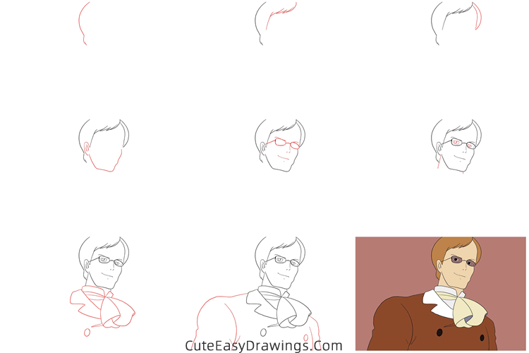 how to draw muska from castle in the sky - www.cuteeasydrawings.com