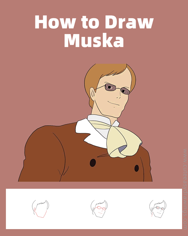 how to draw muska from castle in the sky - www.cuteeasydrawings.com